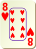 Bordered Eight Of Hearts Clip Art